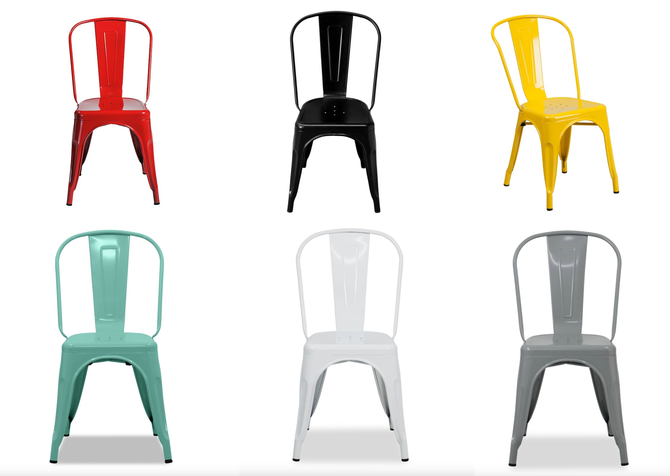 Metal Stackable Industrial Tolix Dining Chair E201