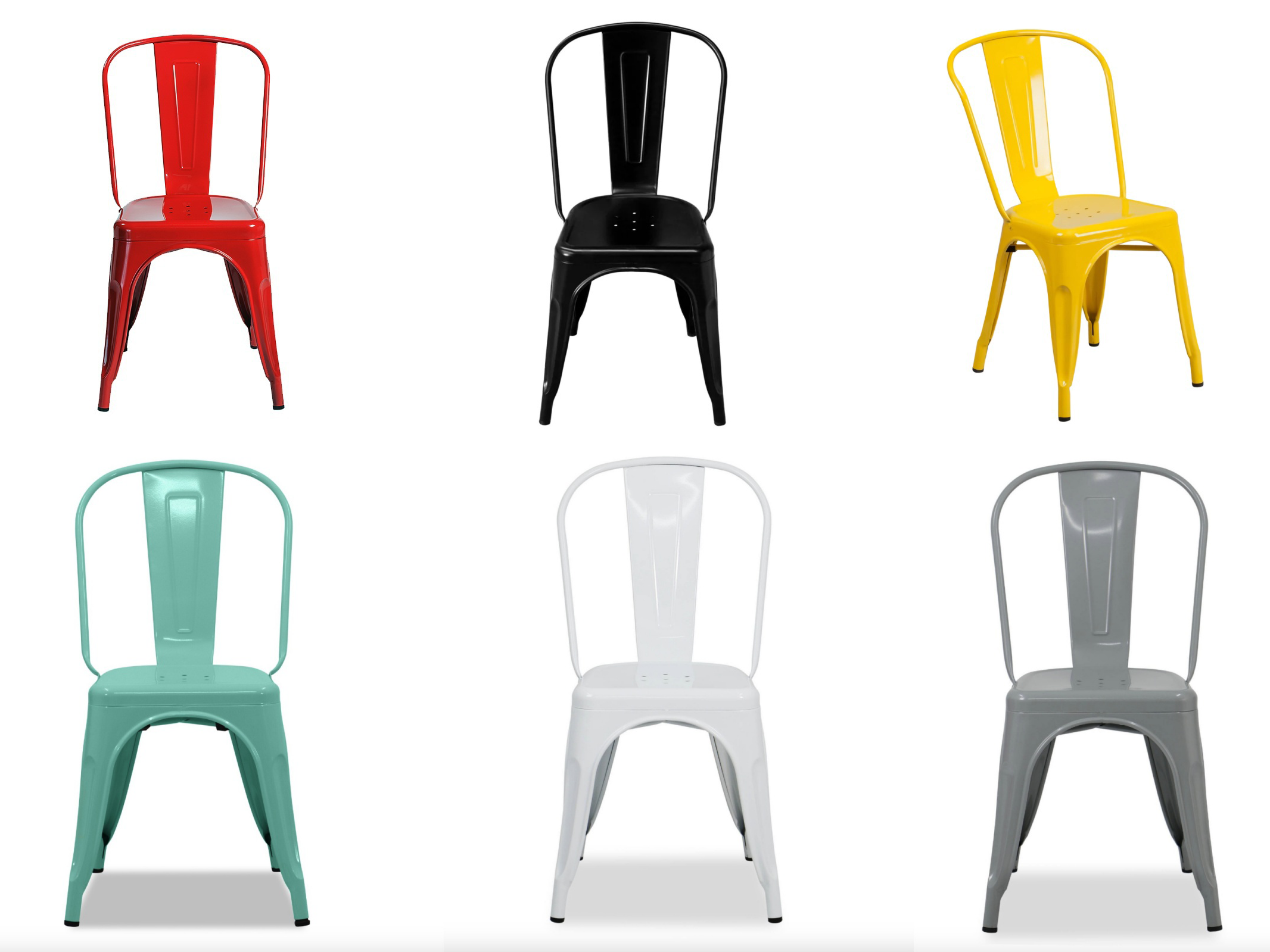 Metal Stackable Industrial Tolix Dining Chair E201