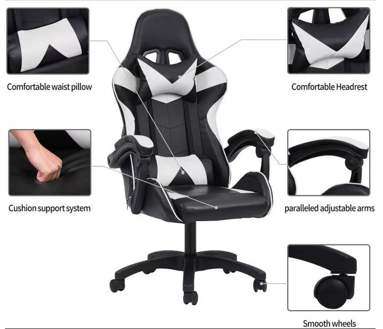Leather racing gaming chair F833