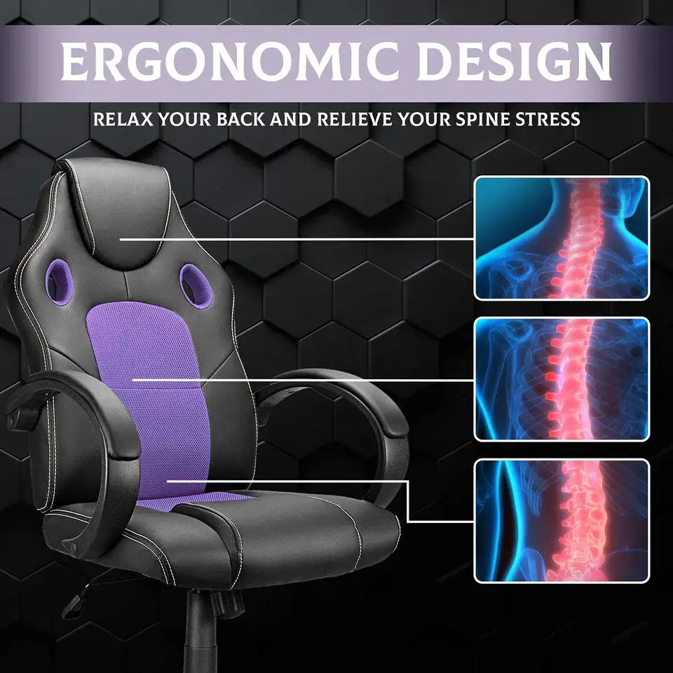 Ergonomic computer racing chair for gamer F840