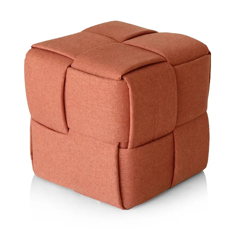 velvet pouf ottoman stool D010