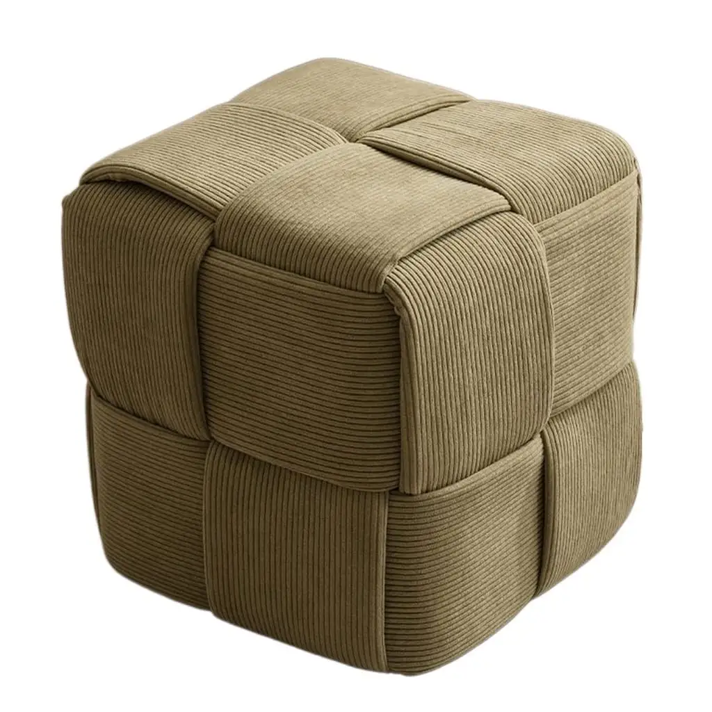 velvet pouf ottoman stool D010