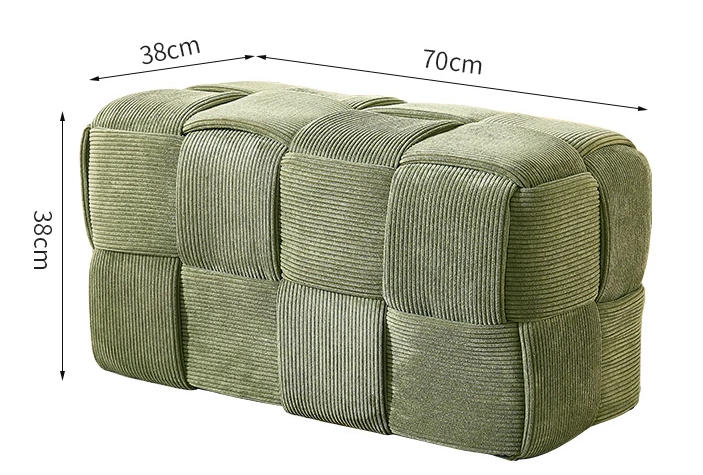 velvet pouf ottoman stool D010