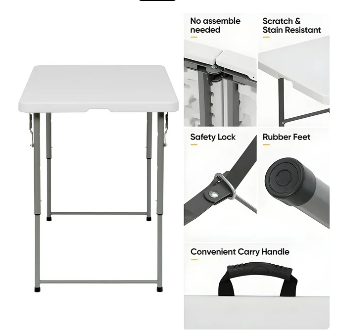 Hot selling HDPE event folding table ZT1201