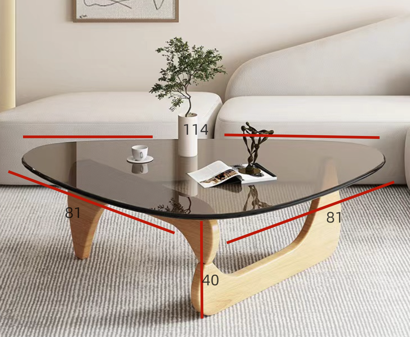Triangular Shaped Assembly Simple Modern Coffee Table T429