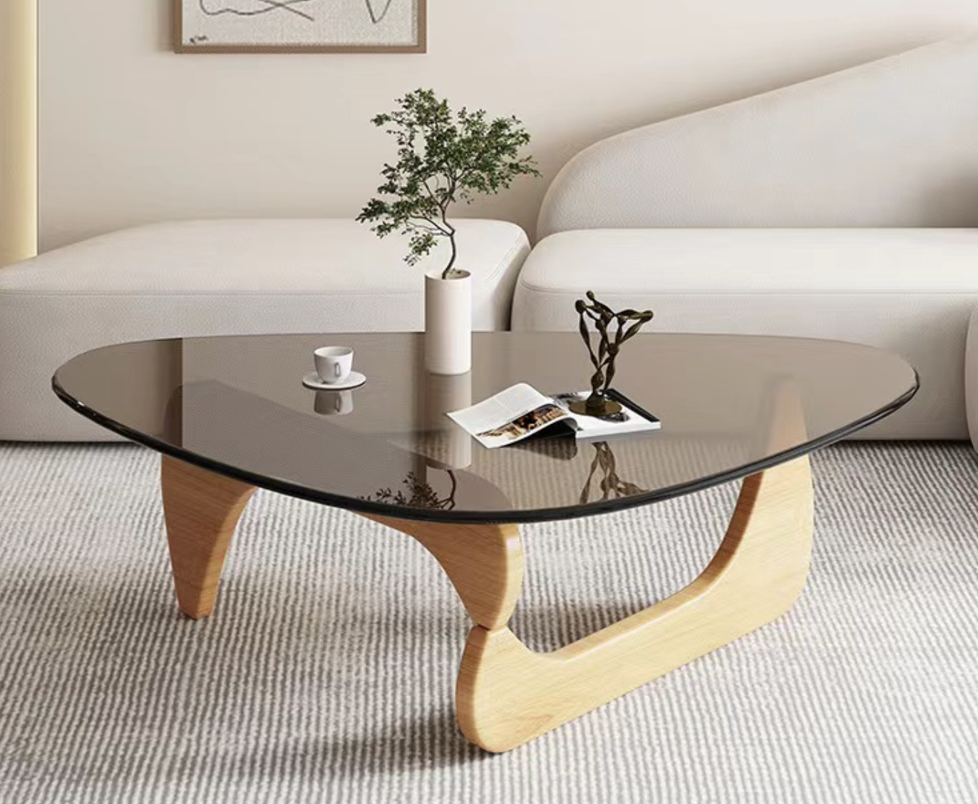 Triangular Shaped Assembly Simple Modern Coffee Table T429