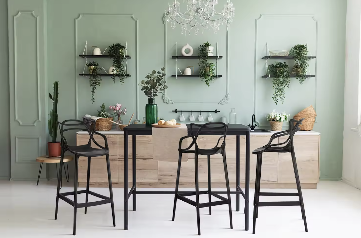 Modern plastic high stool bar chairs B602